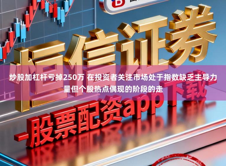 炒股加杠杆亏掉250万 在投资者关注市场处于指数缺乏主导力量但个股热点偶现的阶段的走