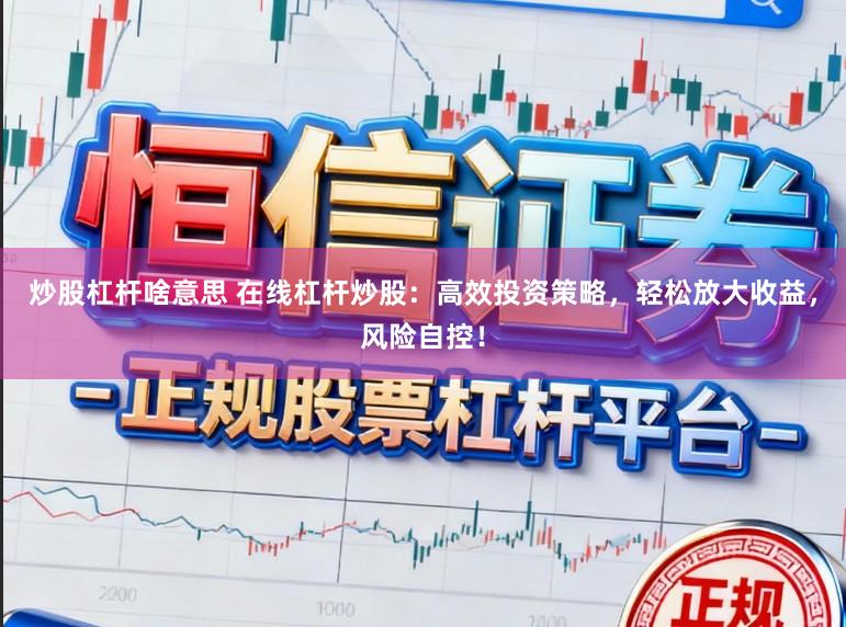 炒股杠杆啥意思 在线杠杆炒股：高效投资策略，轻松放大收益，风险自控！