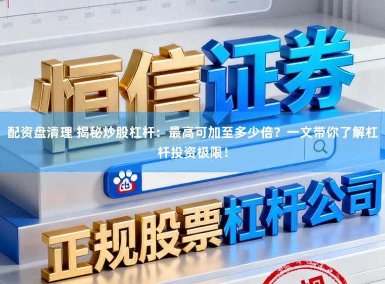 配资盘清理 揭秘炒股杠杆：最高可加至多少倍？一文带你了解杠杆投资极限！