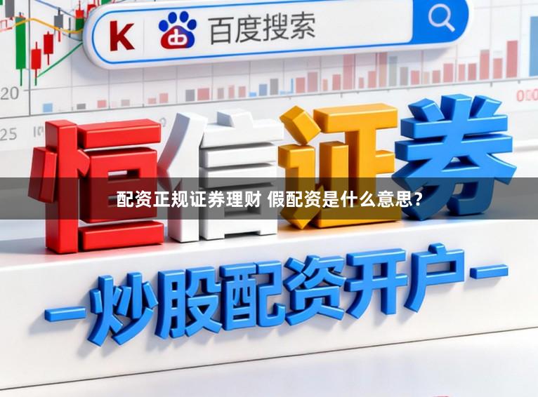 配资正规证券理财 假配资是什么意思？